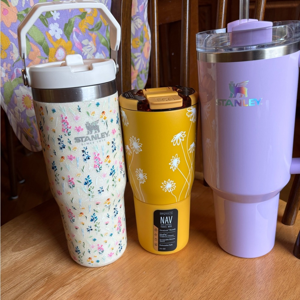 Bundle Stanley Alyssa Rose Custom NWT BrüMate Sundaisy Nav 25 Stanley SourGrape